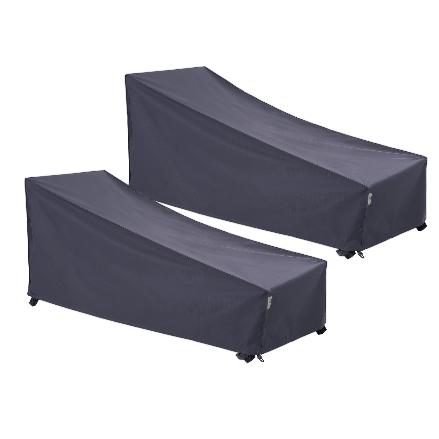 2024 Edition Patio Chaise Lounge Chair Covers - Grey - 2 Packs