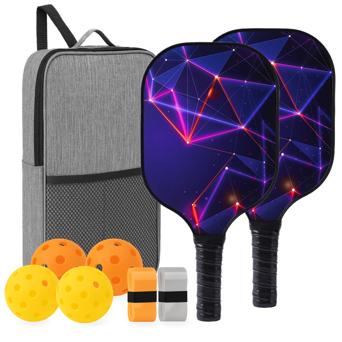 Energy Carbon Fiber Pickleball Paddle Set – USAPA Approved for Speed &amp; Agility | Normal Carbon Fiber Surface