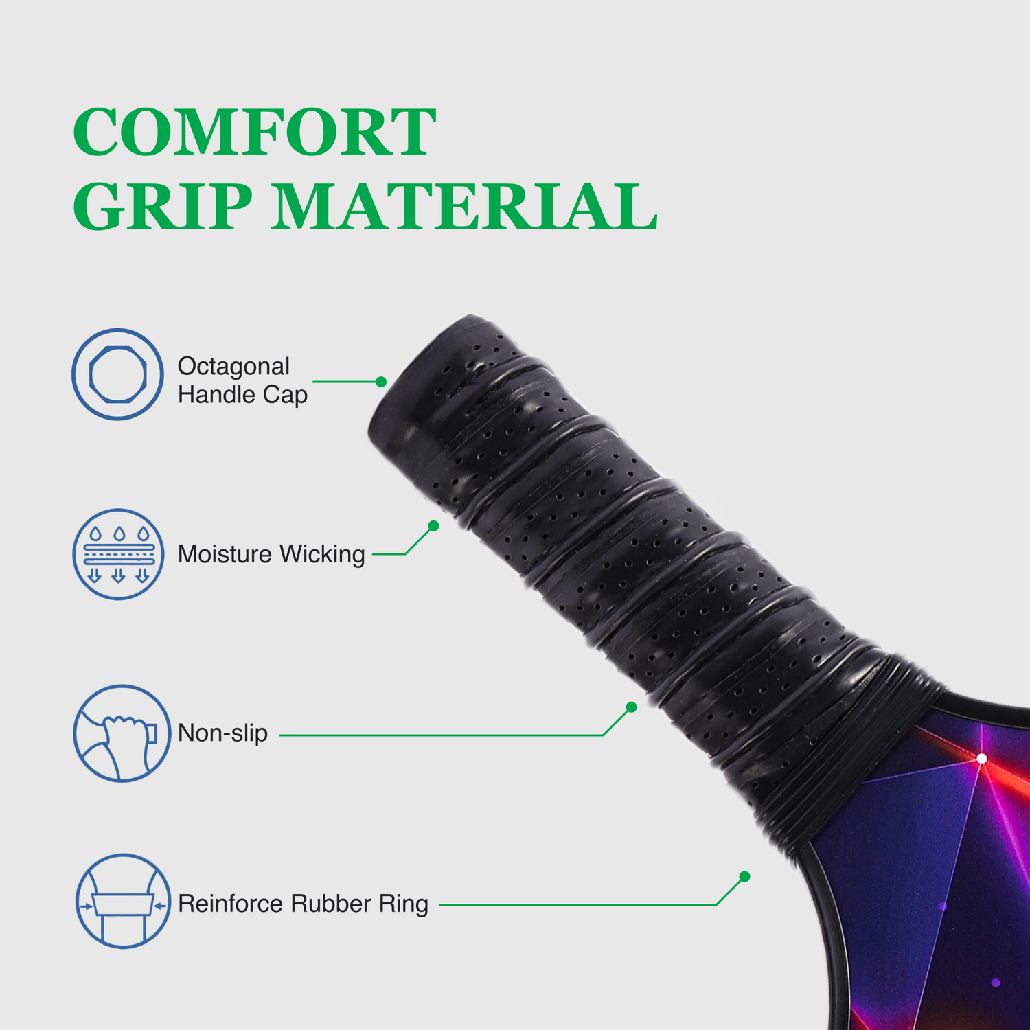 Energy Carbon Fiber Pickleball Paddle Set – USAPA Approved for Speed &amp; Agility | Normal Carbon Fiber Surface