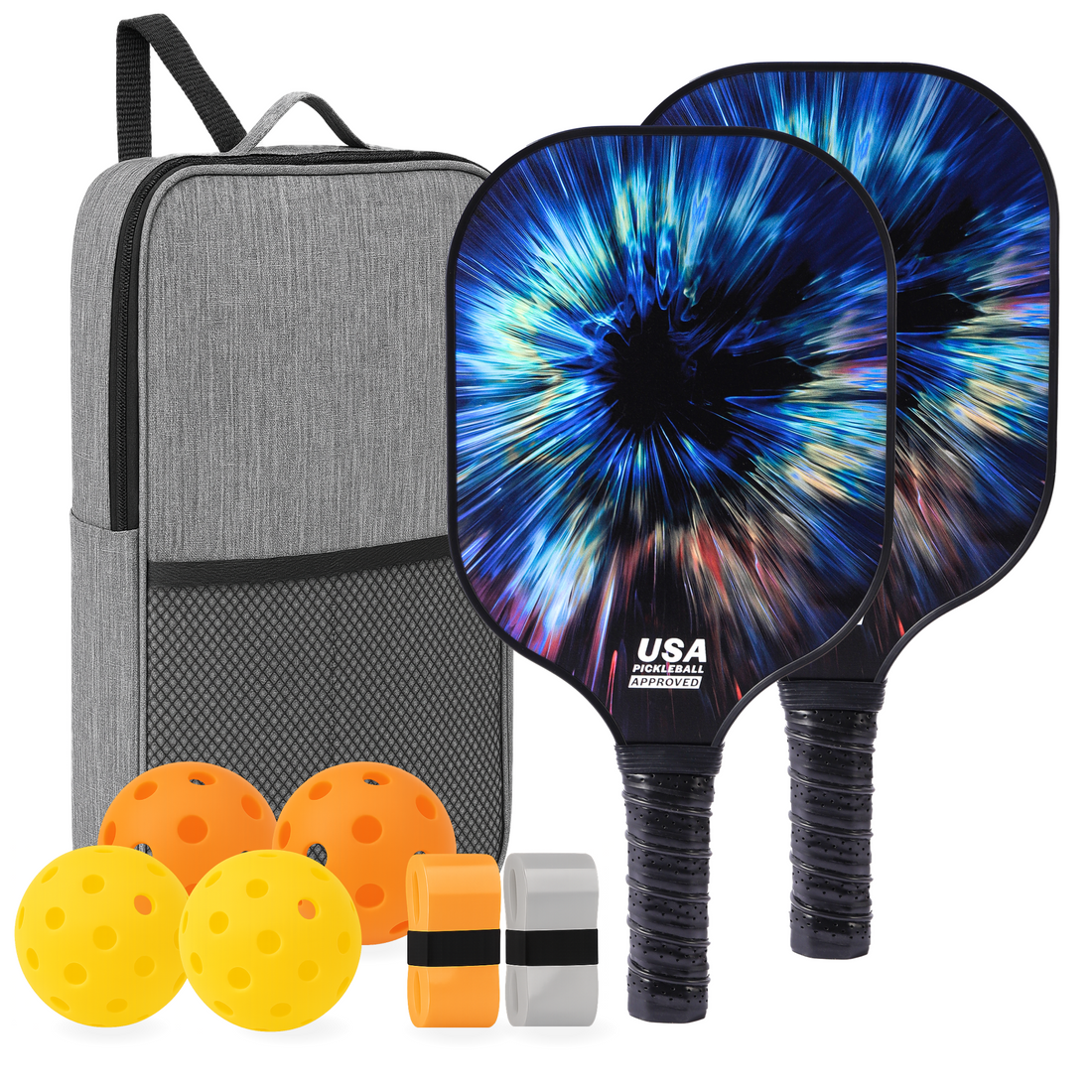 Premium Carbon Fiber Pickleball Paddle Set – USAPA Approved for Advanced Players | Lightweight Carbon Fiber Surface