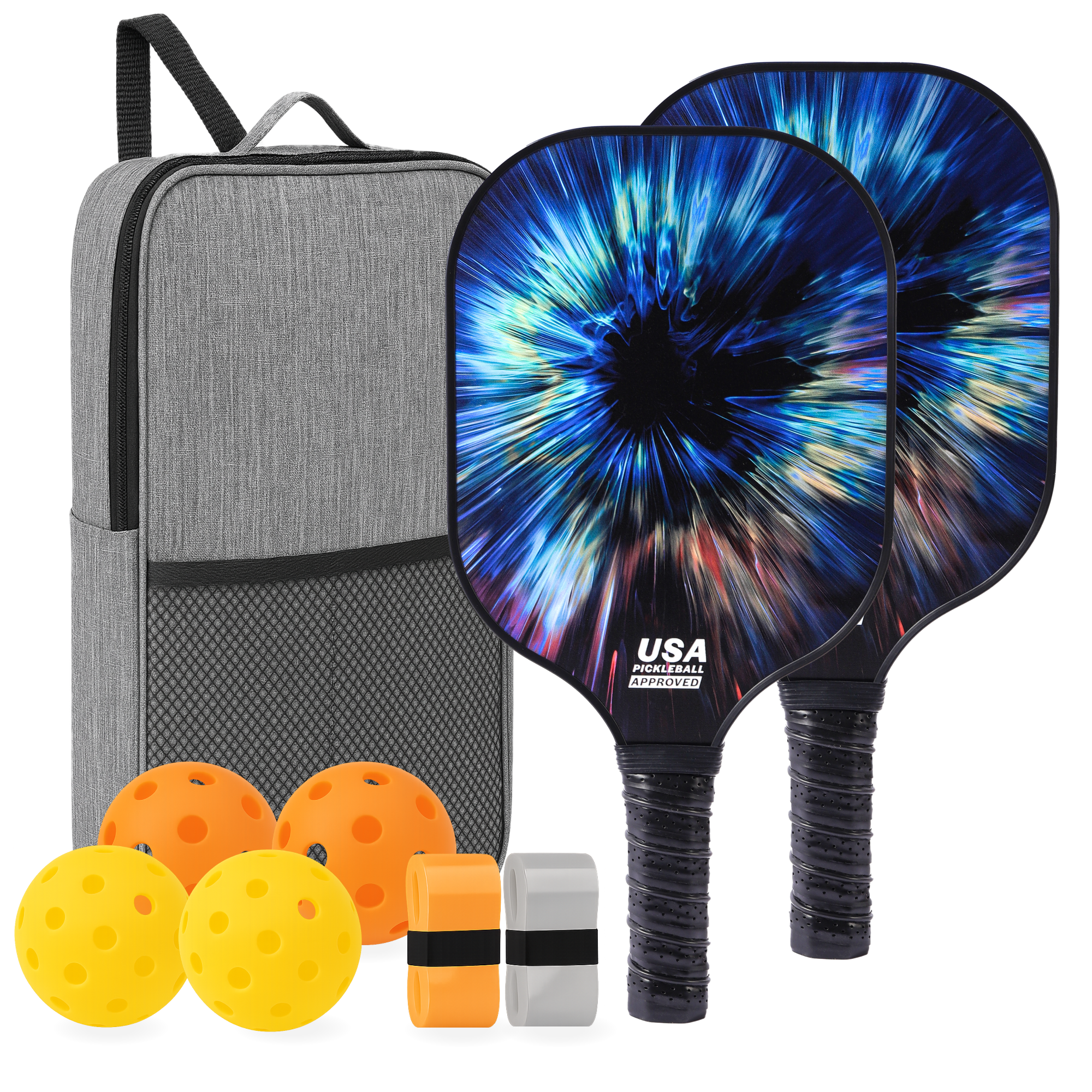 Premium Carbon Fiber Pickleball Paddle Set – USAPA Approved for Advanced Players | Lightweight Carbon Fiber Surface