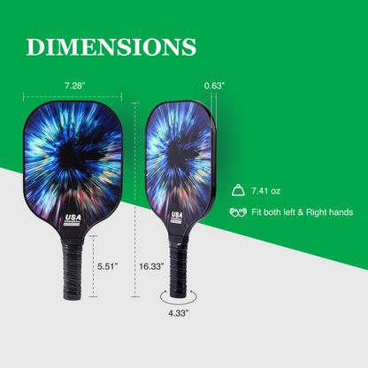 Premium Carbon Fiber Pickleball Paddle Set – USAPA Approved for Advanced Players | Lightweight Carbon Fiber Surface