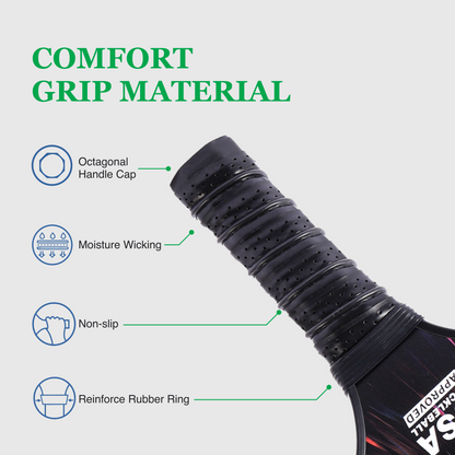 Premium Carbon Fiber Pickleball Paddle Set – USAPA Approved for Advanced Players | Lightweight Carbon Fiber Surface