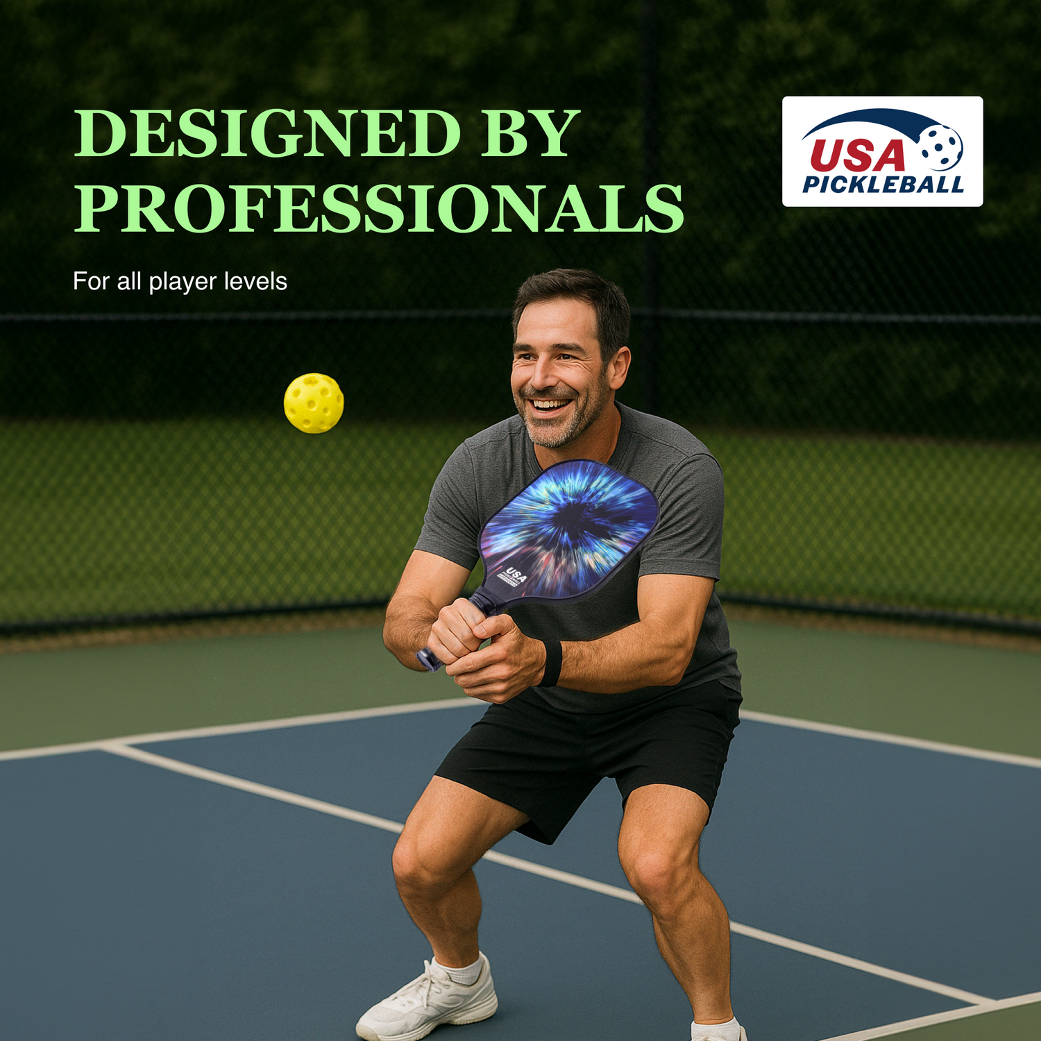 Premium Carbon Fiber Pickleball Paddle Set – USAPA Approved for Advanced Players | Lightweight Carbon Fiber Surface