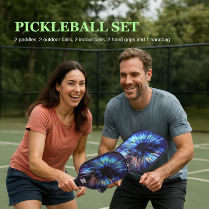 Premium Carbon Fiber Pickleball Paddle Set – USAPA Approved for Advanced Players | Lightweight Carbon Fiber Surface