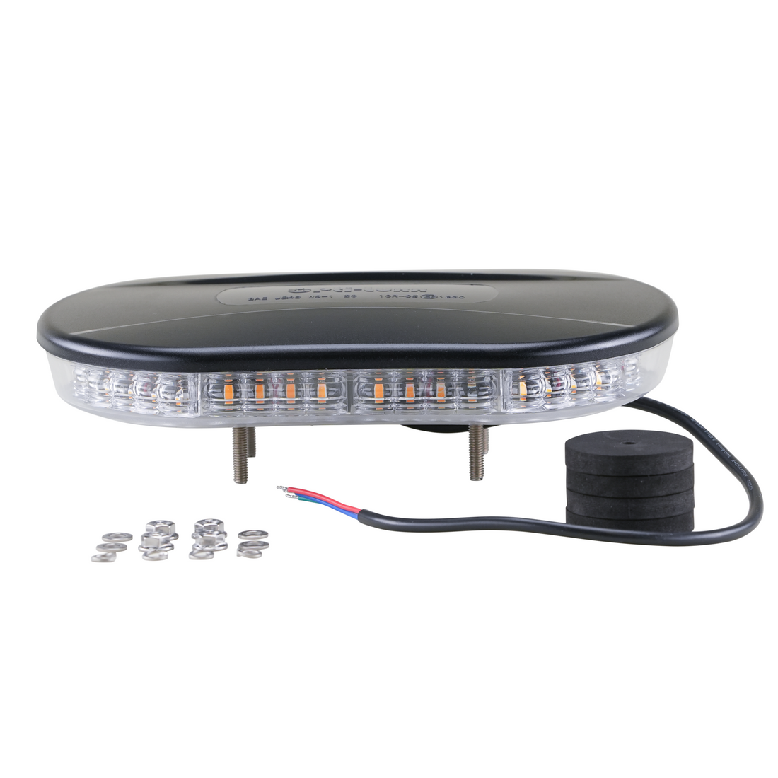 LB1000 Series 10" Clear Lens / Amber LED Light Bar (Bracket Mount, 3-Wire Cable)