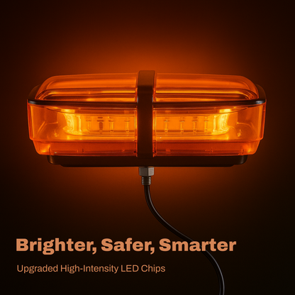 LB1100 Series 11" Amber Lens / Amber LED Light Bar (Post Mount, 3-Wire Cable)