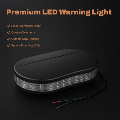 LB1000 Series 10" Clear Lens / Amber LED Light Bar (Bracket Mount, 3-Wire Cable)