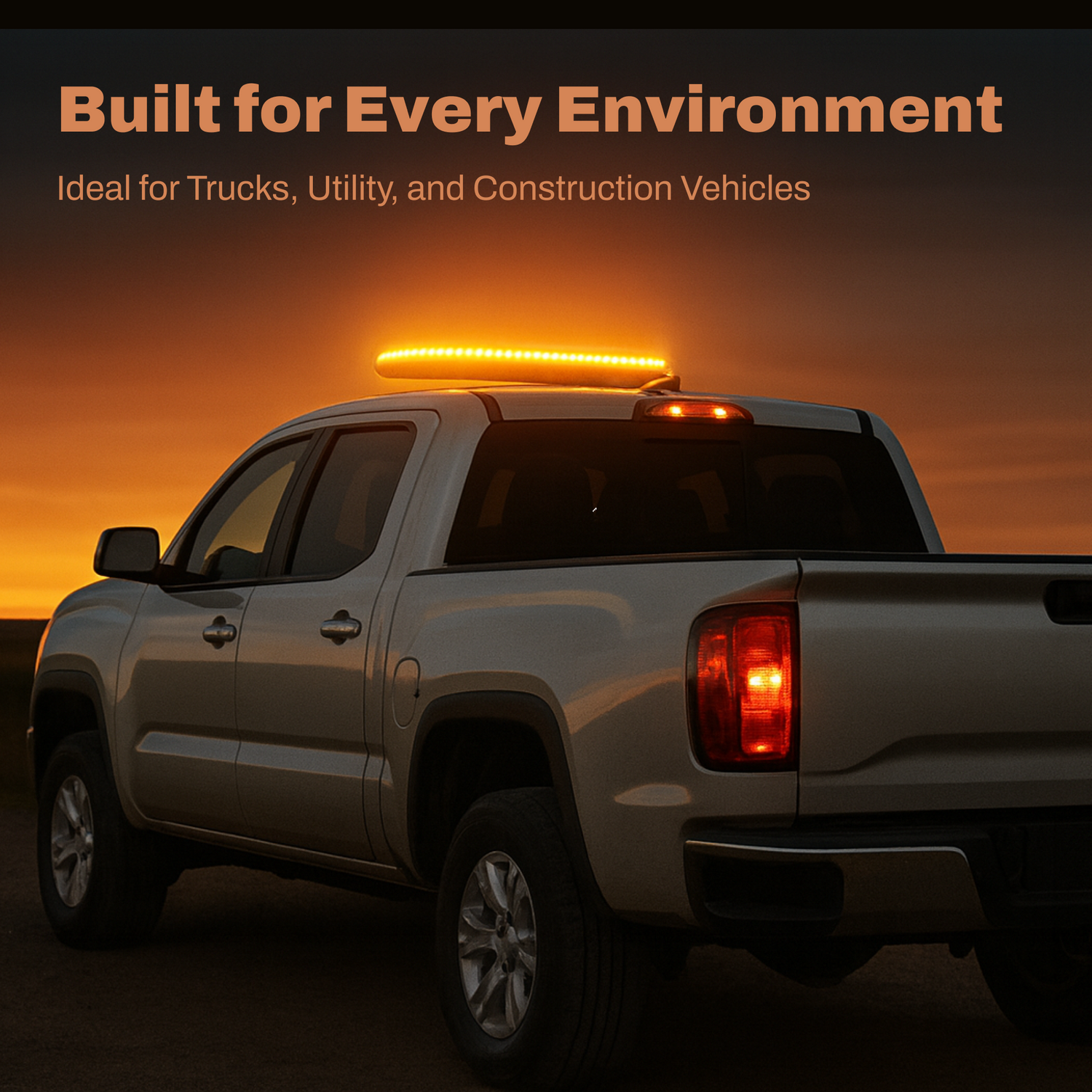 LB1100 Series 11" Amber Lens / Amber LED Light Bar (Magnet Mount, Cigarette Lighter Plug/Switch)