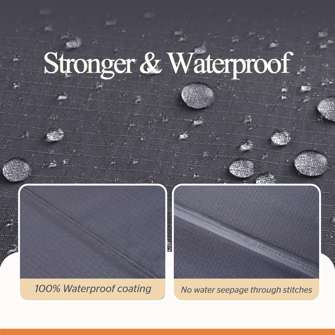 Waterproof Outdoor Patio Rectangular Cover - Gray - Dancing Garden Collection