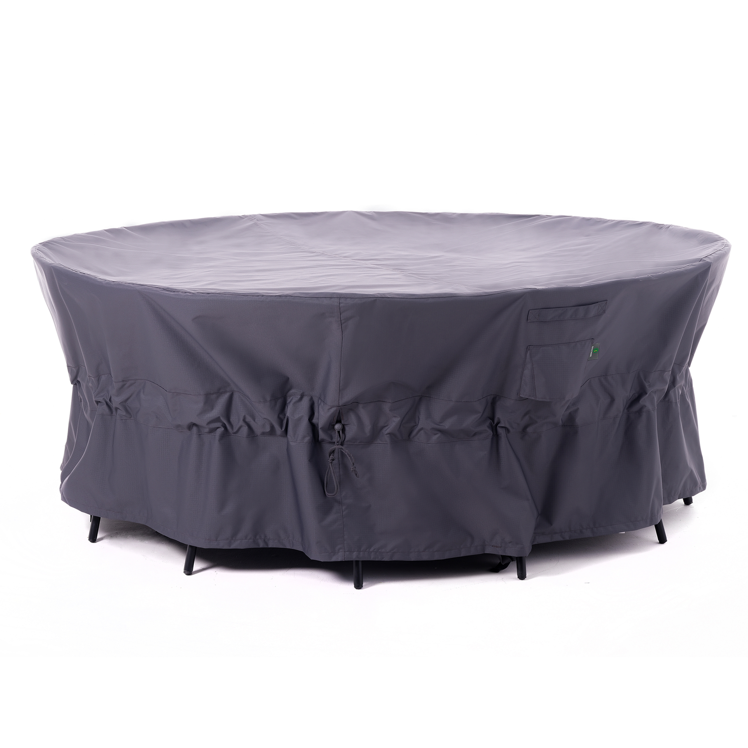 2025 Luxury Edition Waterproof Outdoor Patio Round Cover - Grey