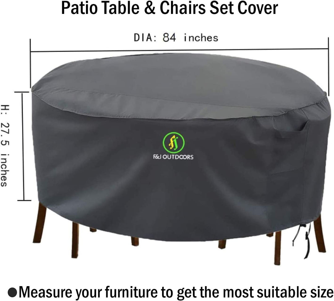 Patio Round Table and Chairs Furniture Set Cover