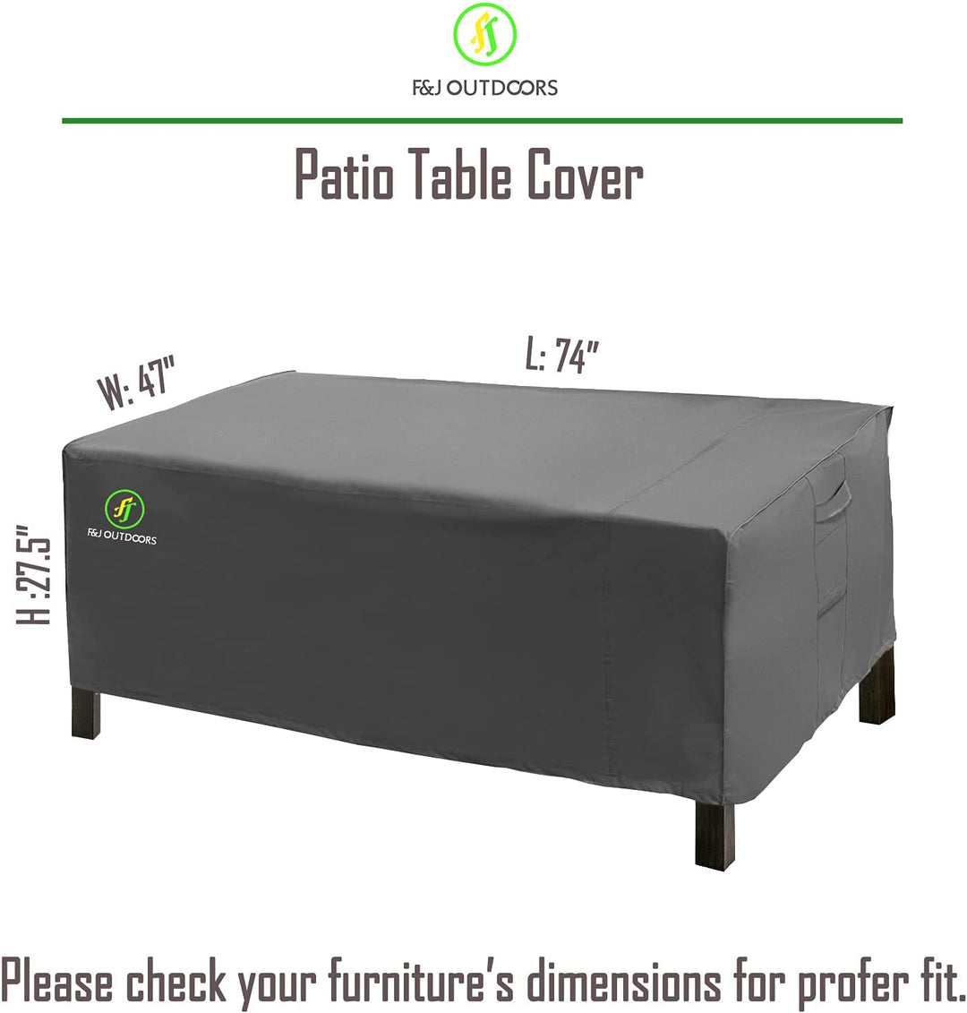 Patio Rectangular Table and Chairs Furniture Set Cover