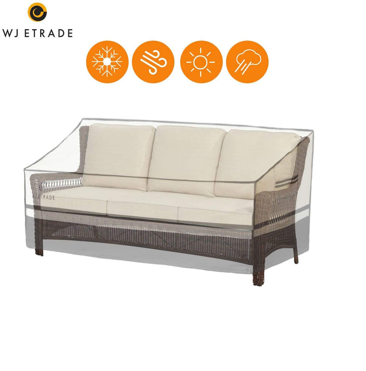 Patio Sofa/Loveseat/Bench Cover, Beige+Grey Color