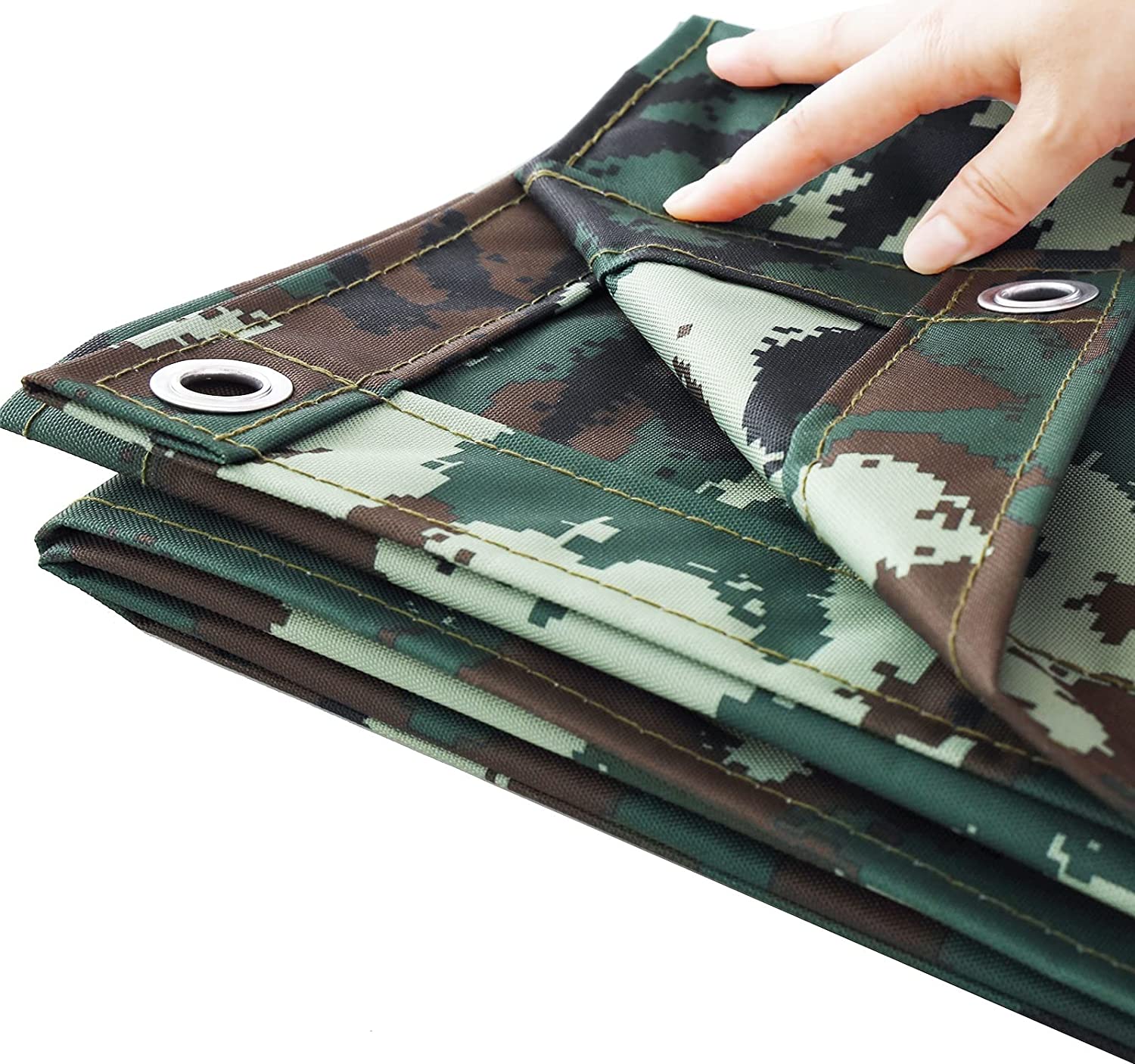 water resistant tarp F&j Outdoors Canvas Tarps Truck Tarp Water Resistant UV Resistant 10 oz Heavy Duty Tarpaulin Cover for Car Boat Camping Firewood Woodpile, 8x10 Feet