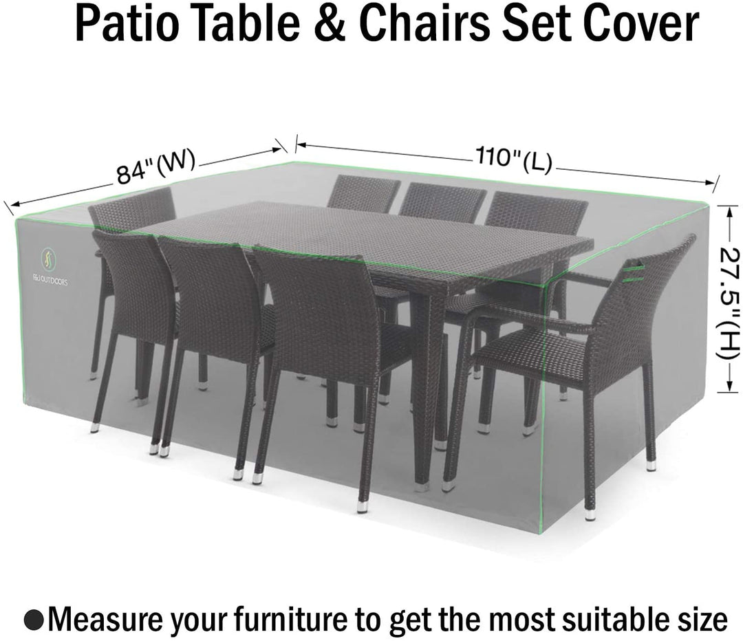 Juego de muebles de mesa y sillas rectangulares para patio