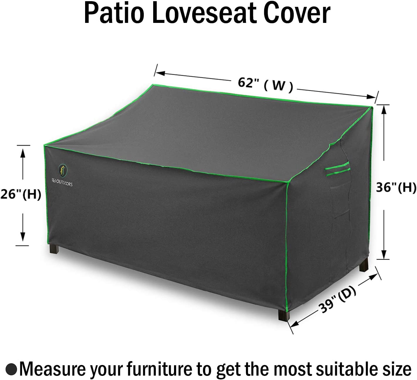  US Cargo Control Heavy Duty Quilted Loveseat Cover - 64 Inches  x 46 Inches - Black/Green Furniture Pad for Moving/Storage -  Cotton/Polyester Blend Fabric - 9 Pounds - Washable, Reusable : Clothing,  Shoes & Jewelry