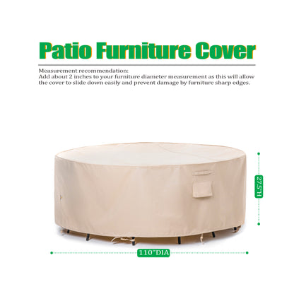 2024 Edition Patio Round Cover - Beige